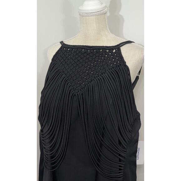 Swimsuits For All SWIMSUIT Boho Coastal Black Macrame One Piece Plus Size 22 NWT - Picture 2 of 3